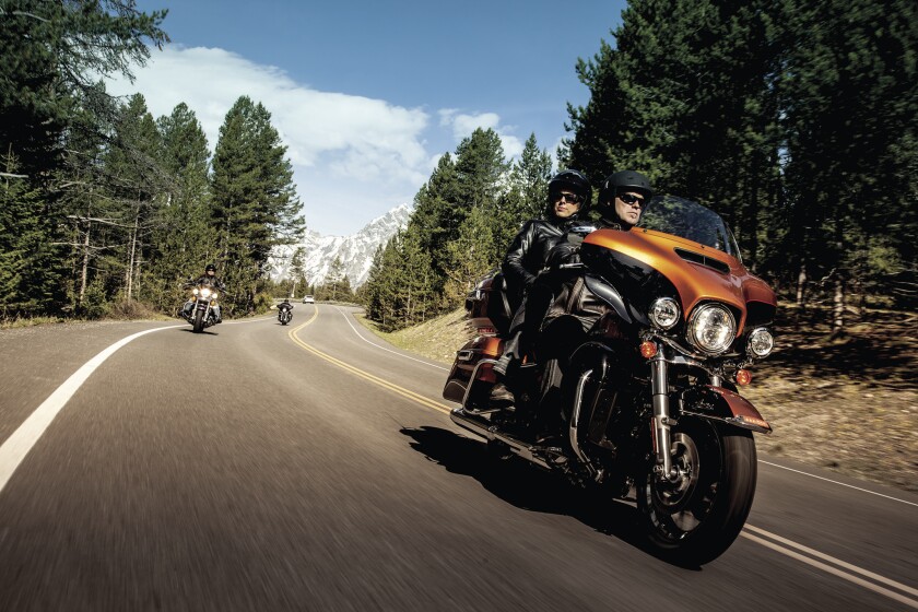 Harley-Davidson has issued a recall of 66,241 of its large touring motorcycles, like this Electra Glide, over sudden braking concerns.