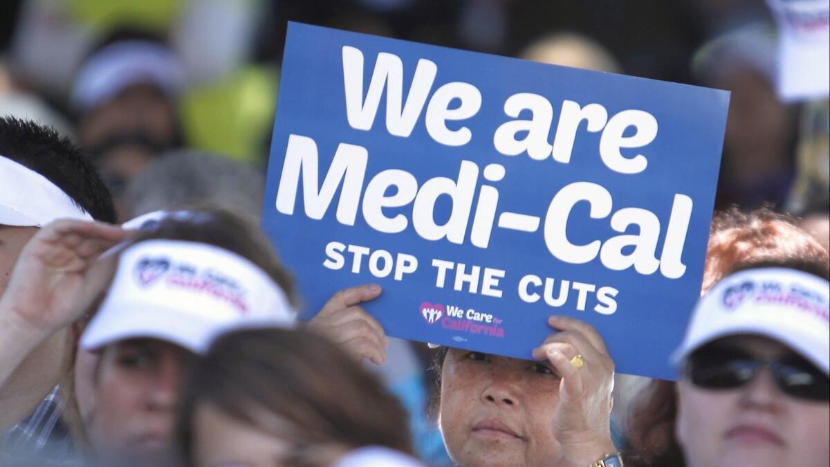 Cuts in state funding for Medi-Cal, California's healthcare program for the most needy, were often criticized during rallies at the state Capitol like this one in 2013.