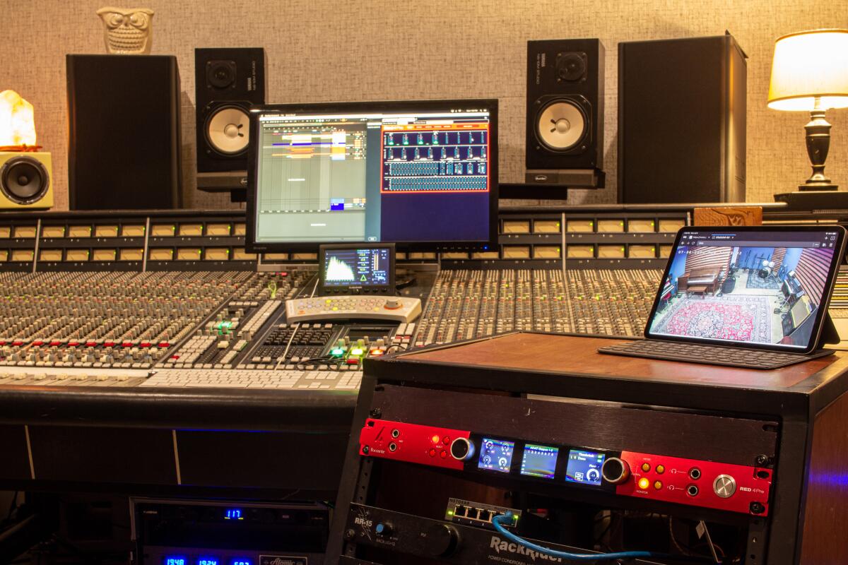 A control room at LemonTree Studios.