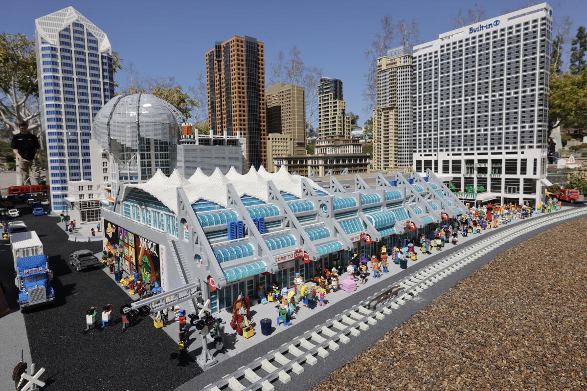 A LEGO version of the San Diego Convention Center at Legoland California.