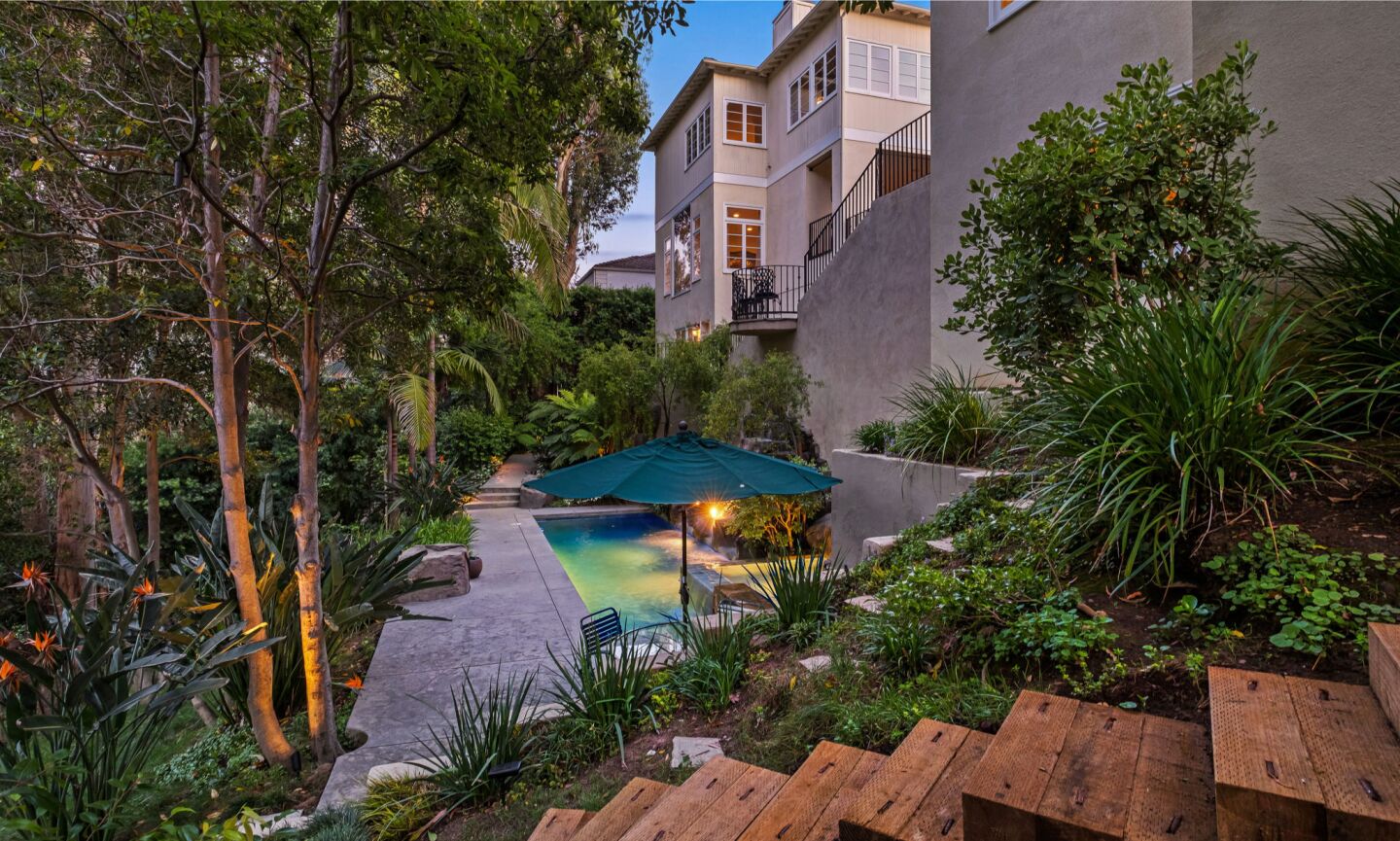 The backyard.