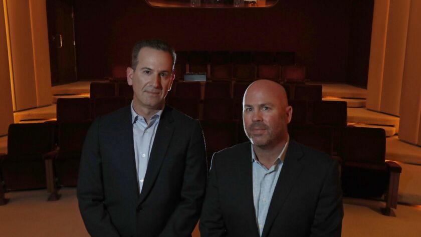 Darryl Frank, left, and Justin Falvey are co-presidents of Steven Spielberg's Amblin Television. The unit is investing in shows including a TV version of "Rashomon."