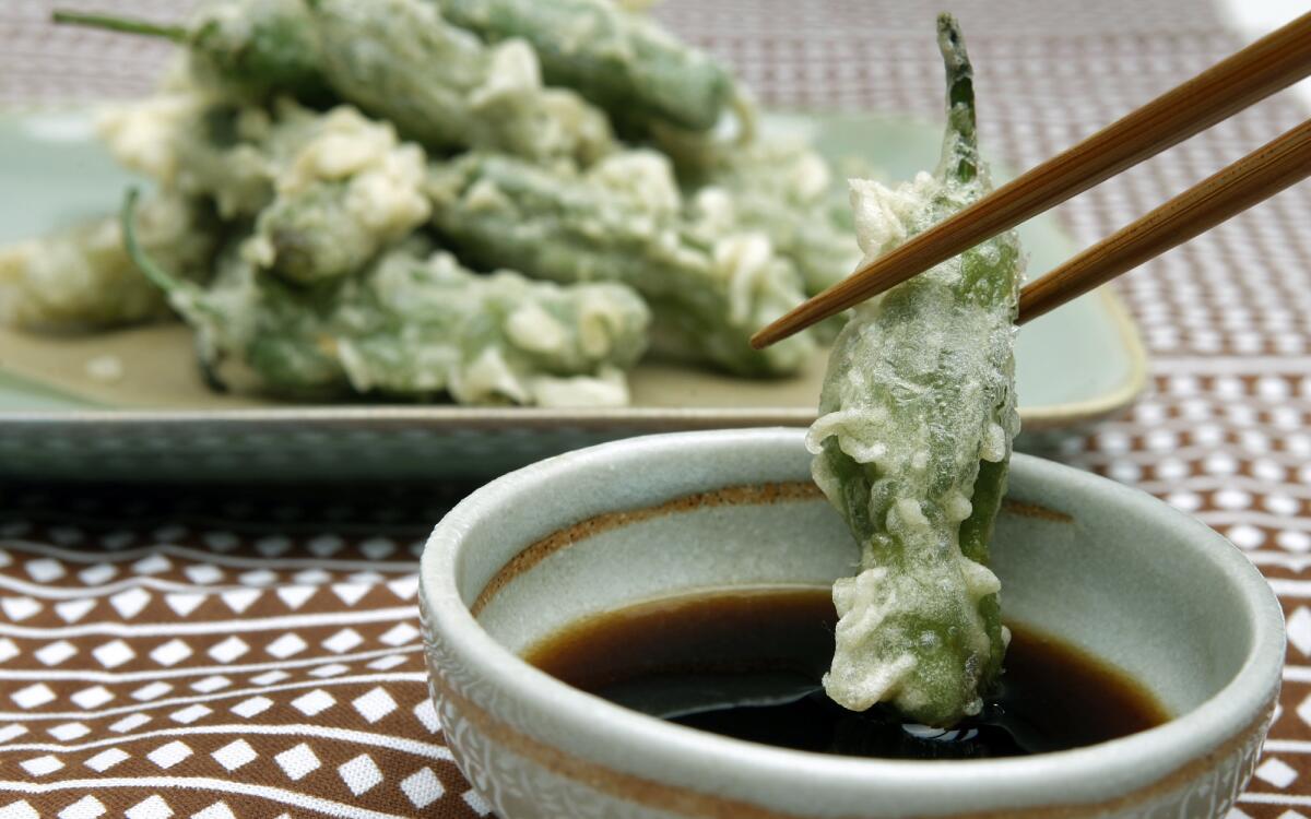 Shishito peppers tempura