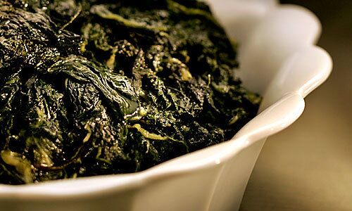 Seasoned with onion, garlic, rosemary and a dried chile de arbol for a little heat, the kale is slowly cooked to the point of caramelization. Recipe: Cavolo nero