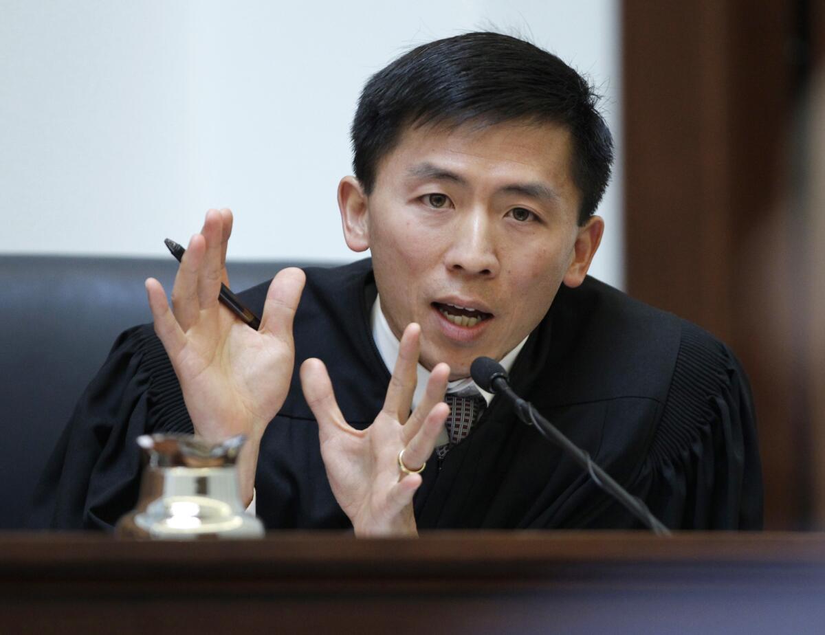 California Supreme Court Justice Goodwin Liu, shown in 2011, argued in a dissent that California officials' public votes are not protected under state and federal free speech laws.
