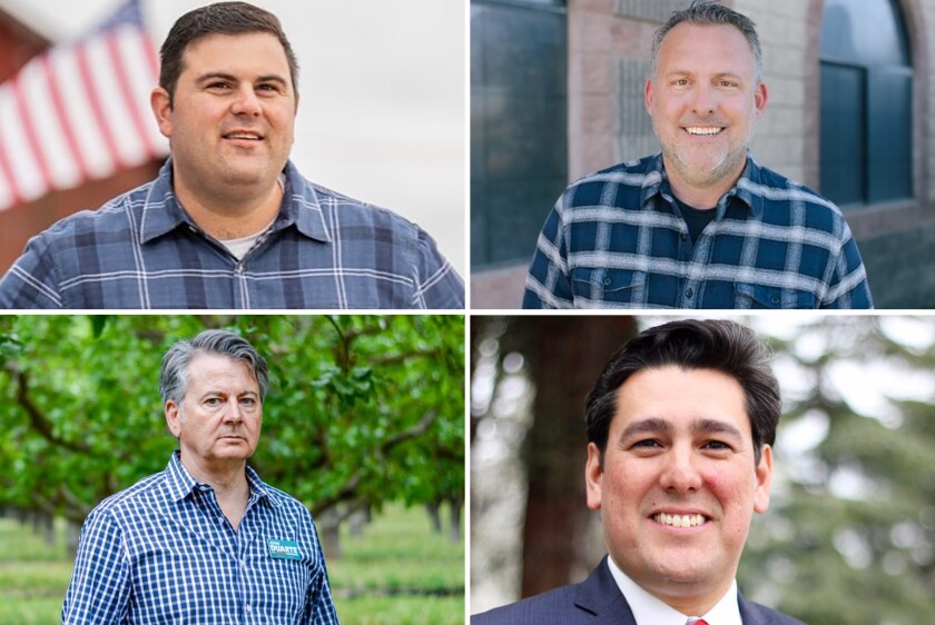 Portraits of David Giglio, Adam Gray, Phil Arballo and John Duarte