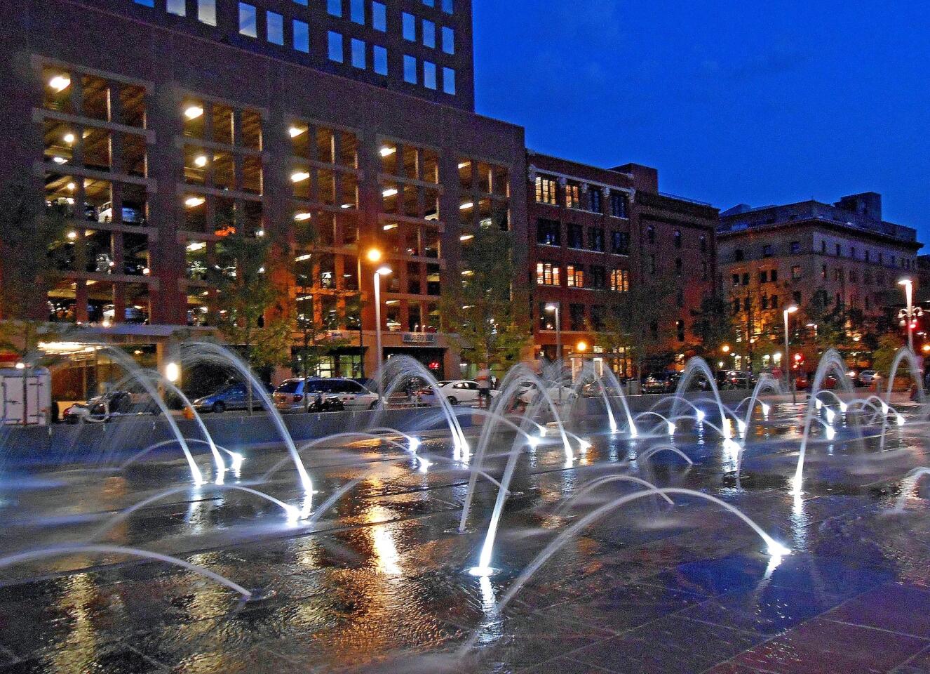 The fountains outside the newly redone Union Station downtown. One perk of staying with Airbnb hosts: info that you might not otherwise learn. Joseph Chehouri and Brenton Weyi recommended seeing the renovated station and eating at the Kitchen Next Door.