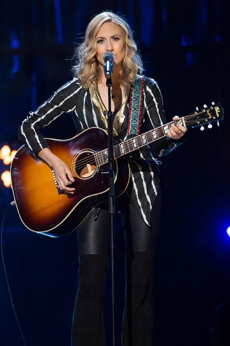 Sheryl Crow performs at the 31st Rock and Roll Hall of Fame induction ceremony.