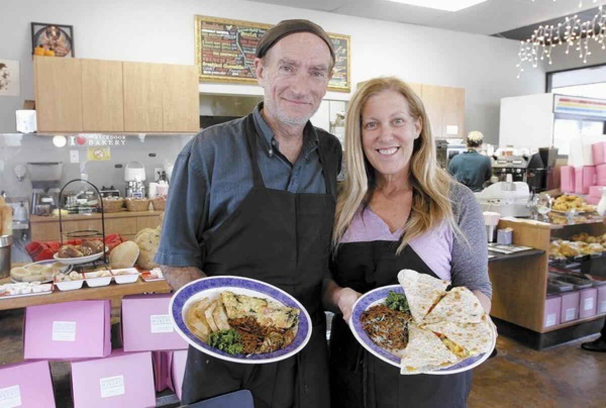 Owners Reno and Deborah Goodale at Back Door Bakery and Cafe, 8658 Foothill Blvd., Sunland, on Thursday, Jan. 30, 2014.