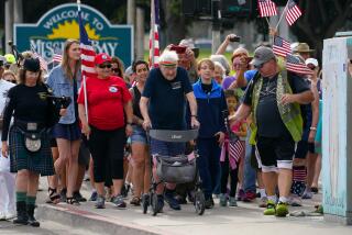 WWII U.S. Navy veteran Ernie Andrus completes the final leg of his walk across the country on his 100th birthday. 