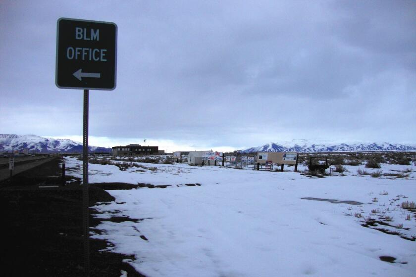 Protesting ranchers have pitched their “Cowboy Grass Camp” on a muddy roadside across from the BLM’s district office in Battle Mountain, Nev.