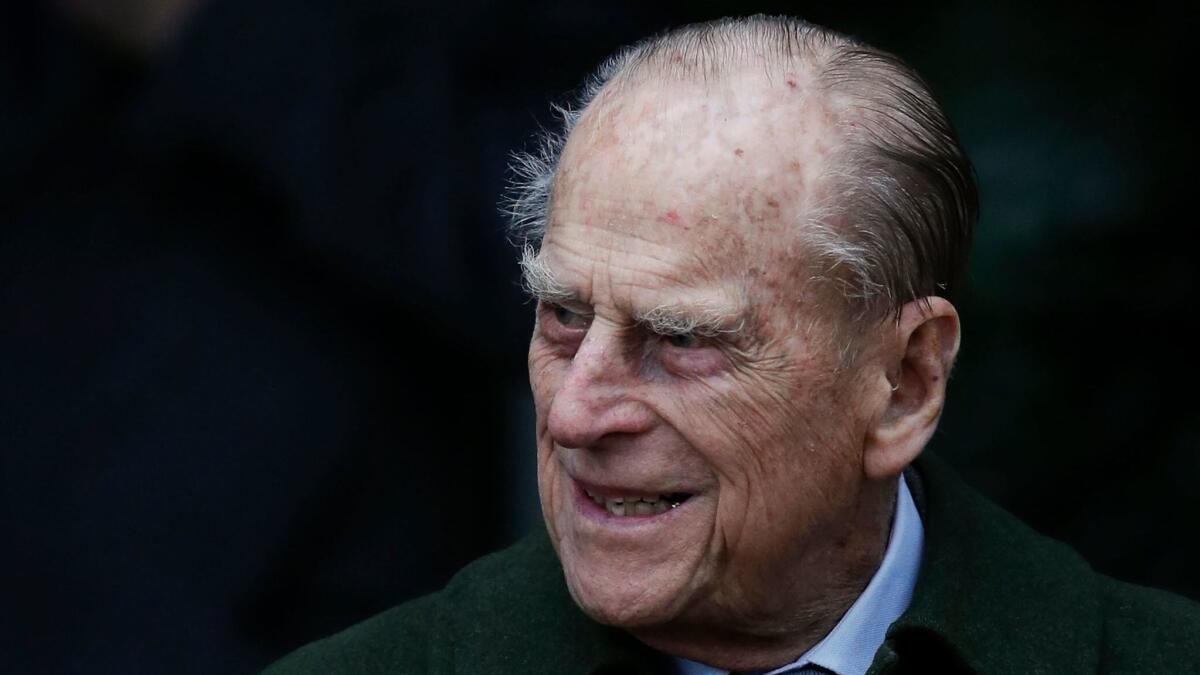 Britain's Prince Philip after attending Christmas Day services at St. Mary Magdalene Church in Sandringham, England, last year.