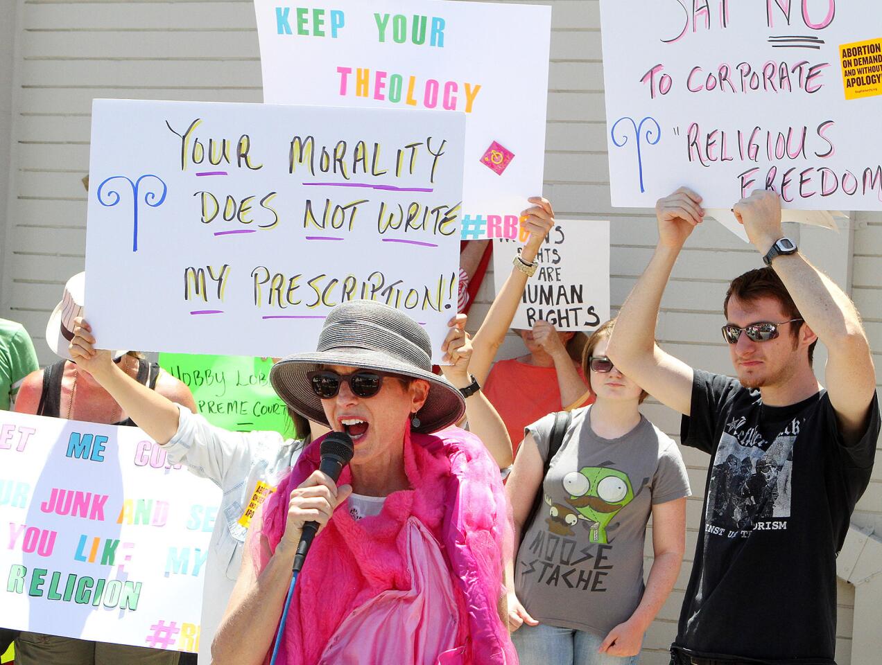 Photo Gallery: Hobby Lobby protest at Burbank store's grand opening