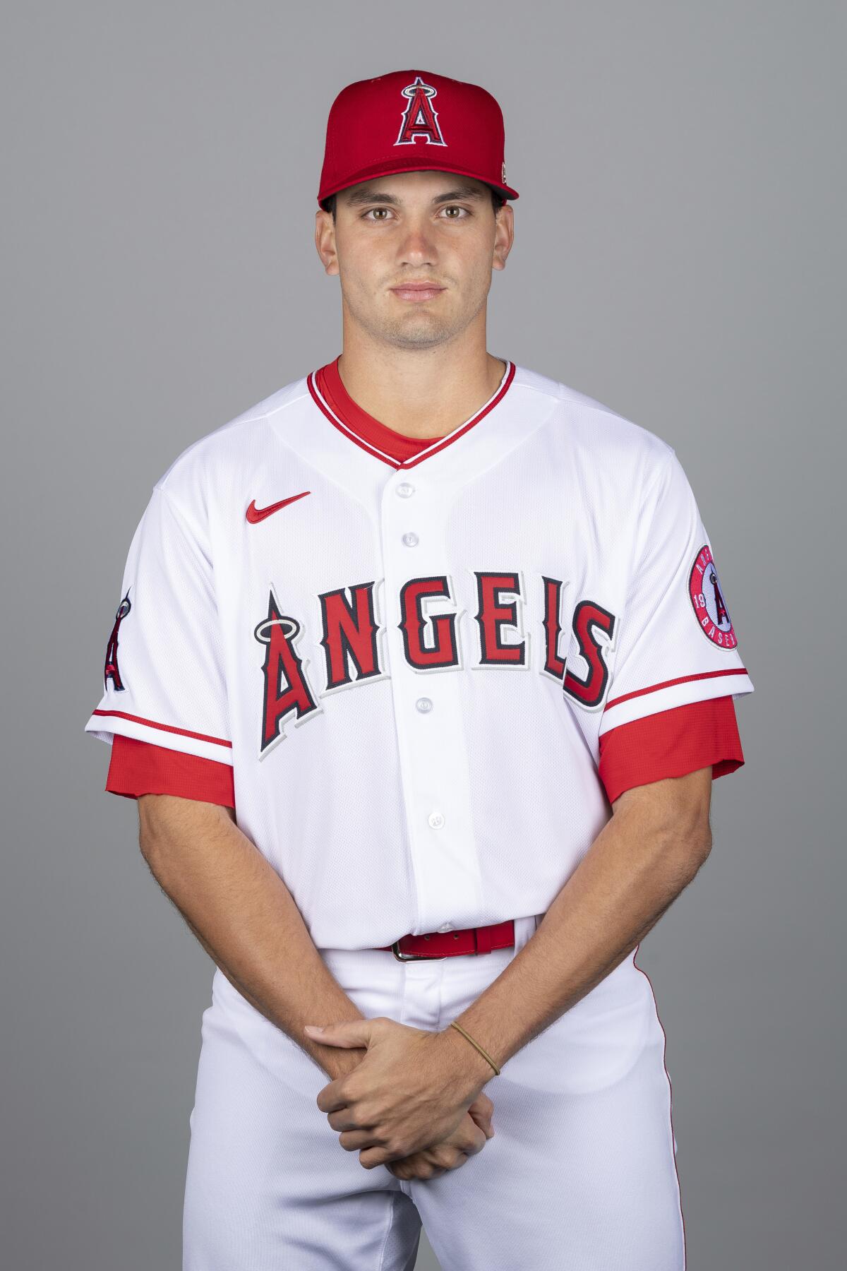 Angels' Chris Rodriguez poses for a photo.