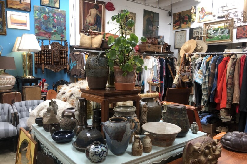 Clothing, ceramics and furnishings at Venice Vintage Paradise