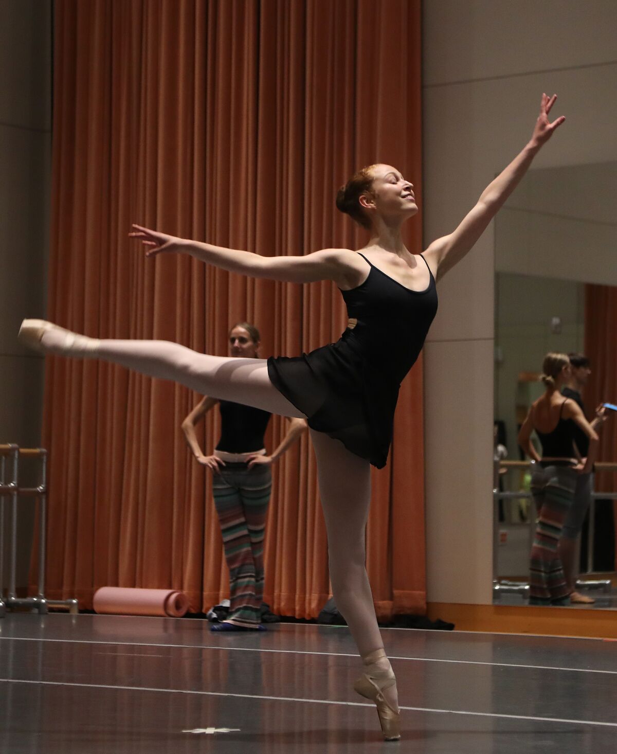 Ballet dancer Jasmine Henry during rehearsals. 