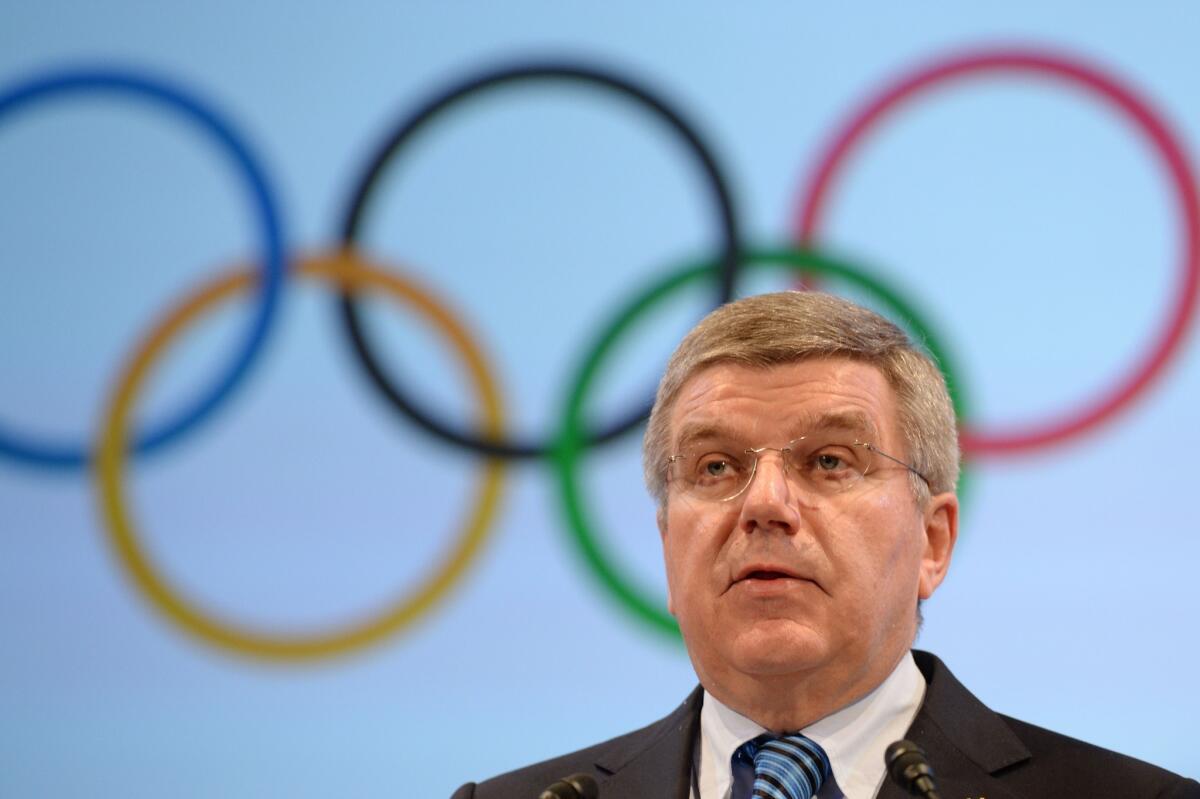 IOC President Thomas Bach held talks with Ukrainian Prime Minister Arseniy Yatsenyukin and Ukraine National Olympic Committee President Sergey Bubka.