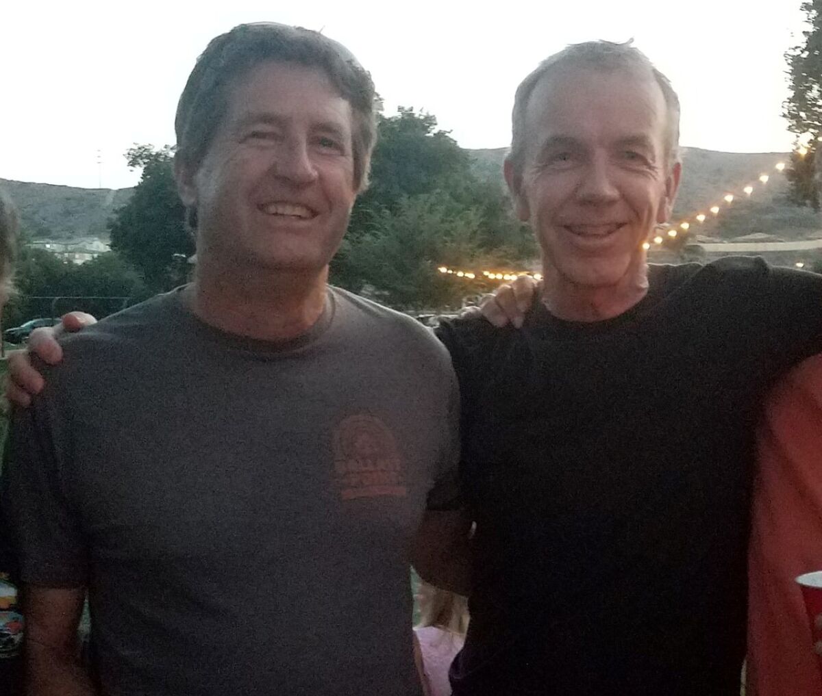 HomeFed's Jeff O'Connor (left) and Preserve Wild Santee's Van Collinsworth in 2018