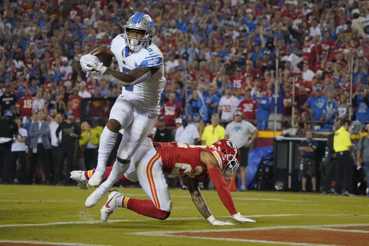 Lions spoil Chiefs' celebration of Super Bowl title by rallying for win