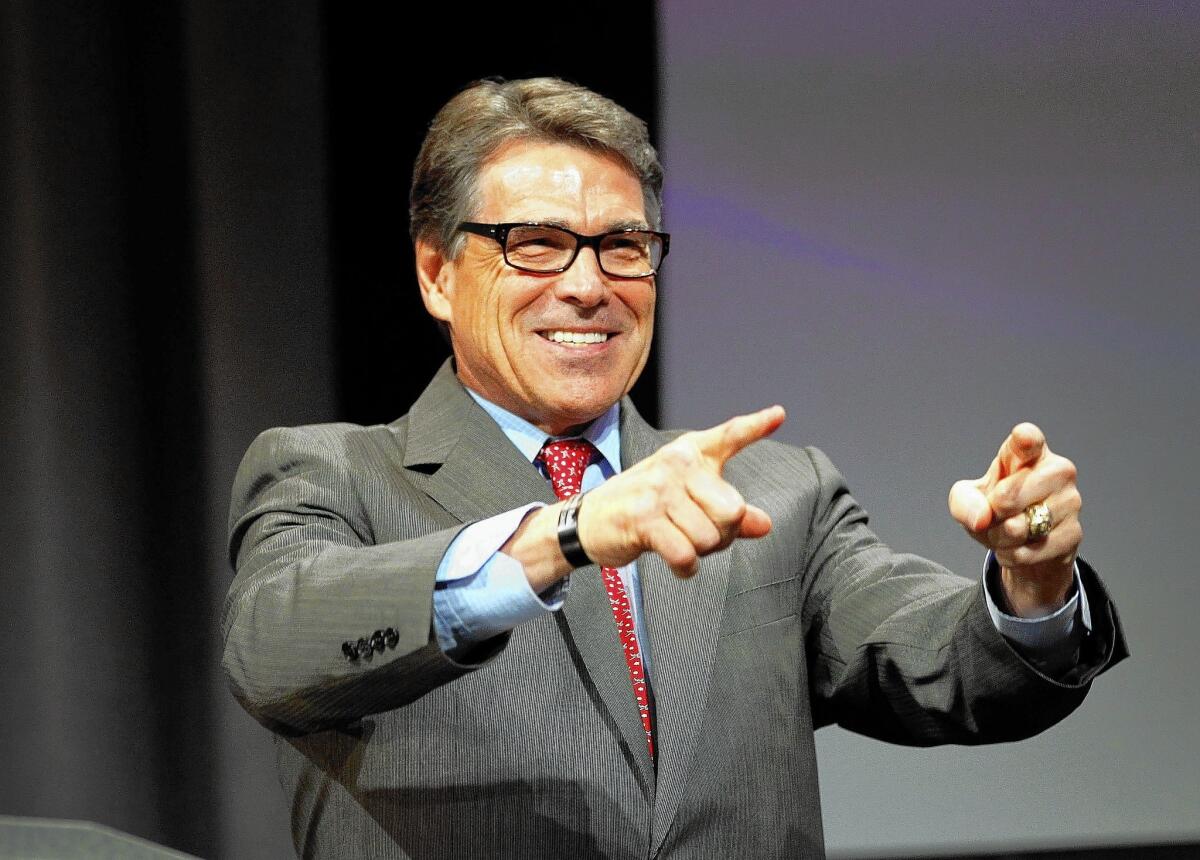 Texas Gov. Rick Perry speaks at the Defending the American Dream Summit sponsored by Americans For Prosperity.