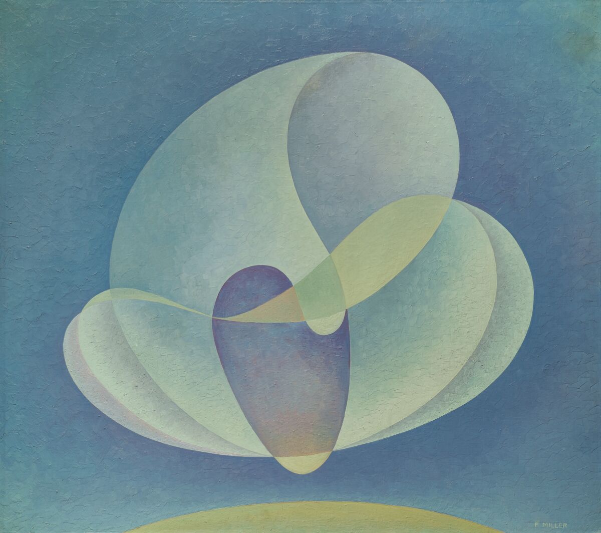 Florence Miller Pierce, Blue Forms, 1942, Collection of Georgia and Michael de Havenon, New York.
