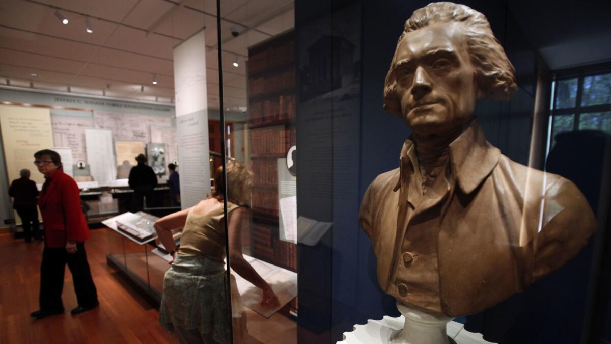 A bust of Thomas Jefferson at Monticello in Charlottesville, Va., in 2009.