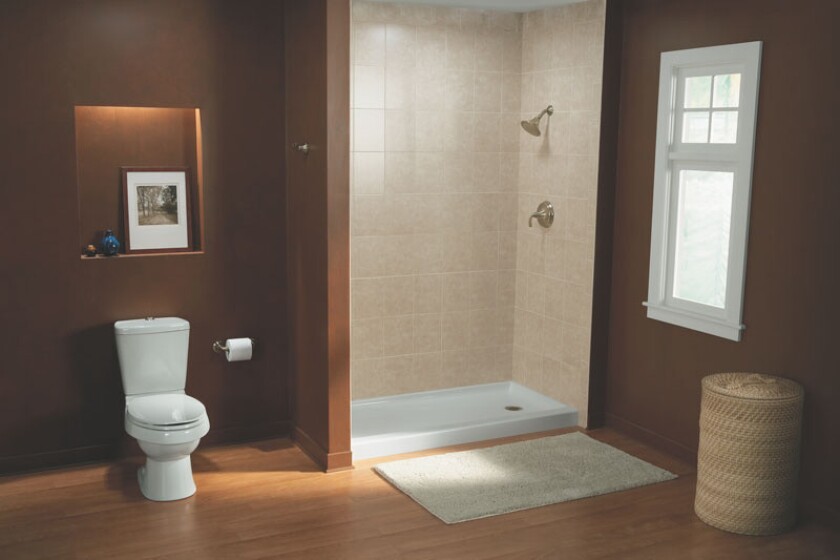 A popular retrofit for a bathroom makeover is replacing a bathtub with a standalone shower.