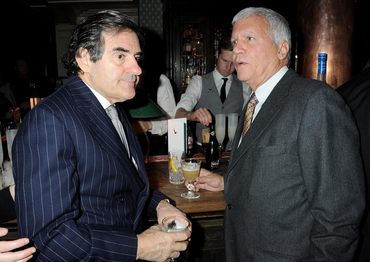 Art dealer Larry Gagosian, right, with collector and publishing magnate Peter Brant.