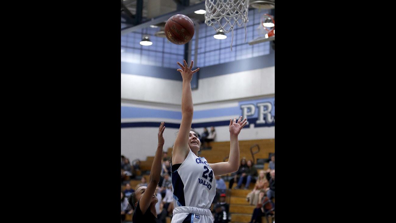 Photo Gallery: Crescenta Valley High School girls basketball vs, Pasadena High School