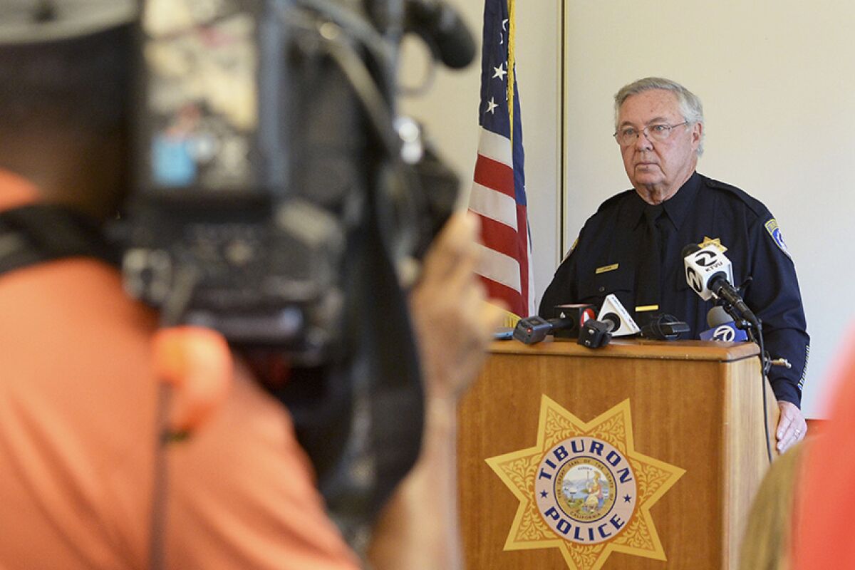 Tiburon (Calif.) Police Chief Mike Cronin said at a news conference Monday that  Javier Burillo was arrested on suspicion of vehicular manslaughter with a vessel.