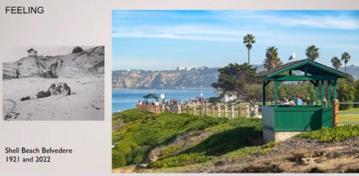 Belvederes (shade structures) were established in the early 1900s along the La Jolla coast.