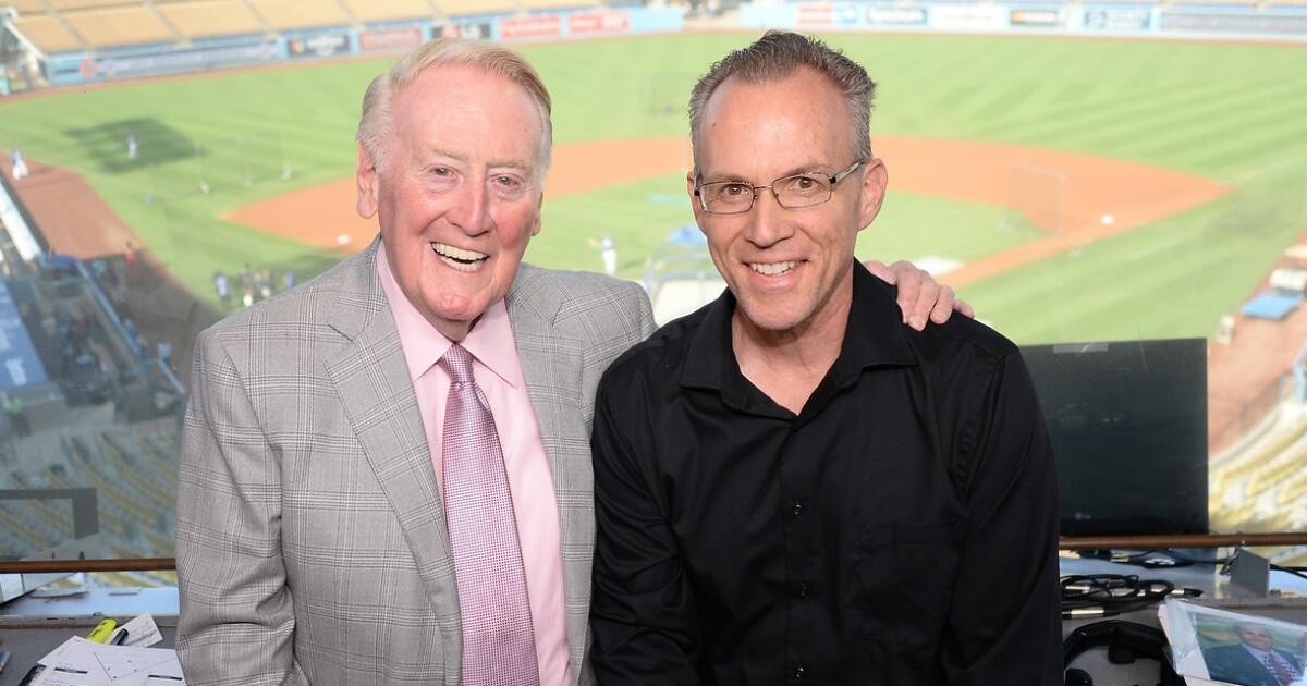 Plaschke: With the help of Dodgers history, team historian Mark Langill battles brain cancer