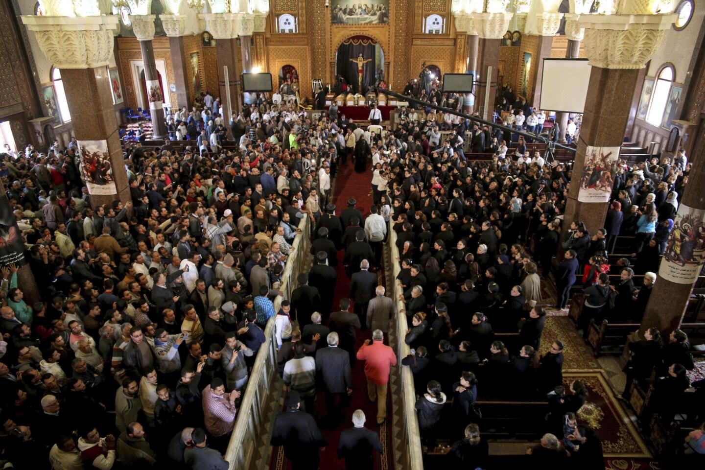 Egypt church bombing funerals
