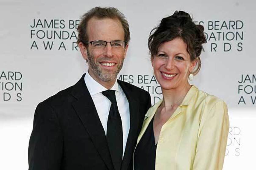 Dan Barber and his wife, Aria Beth Sloss, arrive at the James Beard Foundation Awards Gala. Barber's restaurant, Blue Hill, was named restaurant of the year.