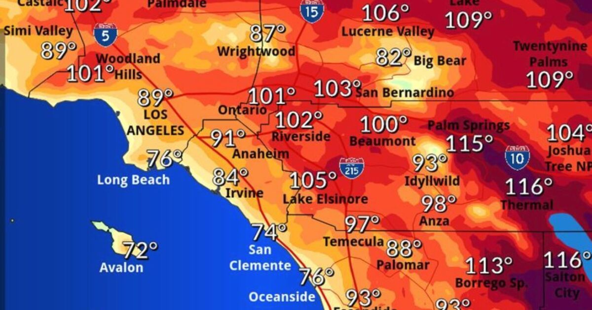 Worst of Southern California heat wave and smog hit Saturday Los