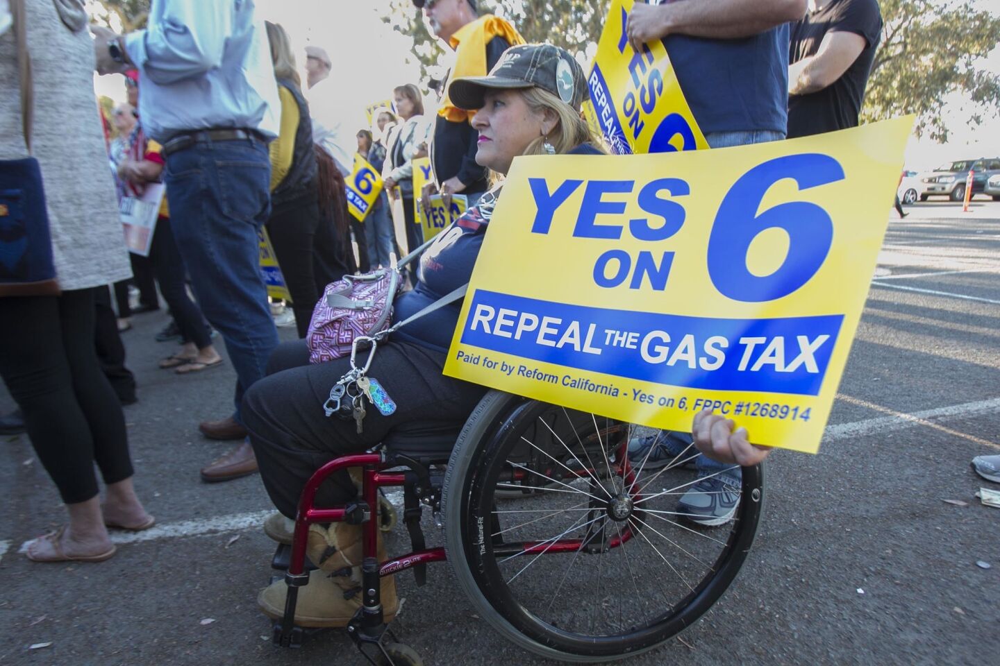 Yes on Prop 6 rally