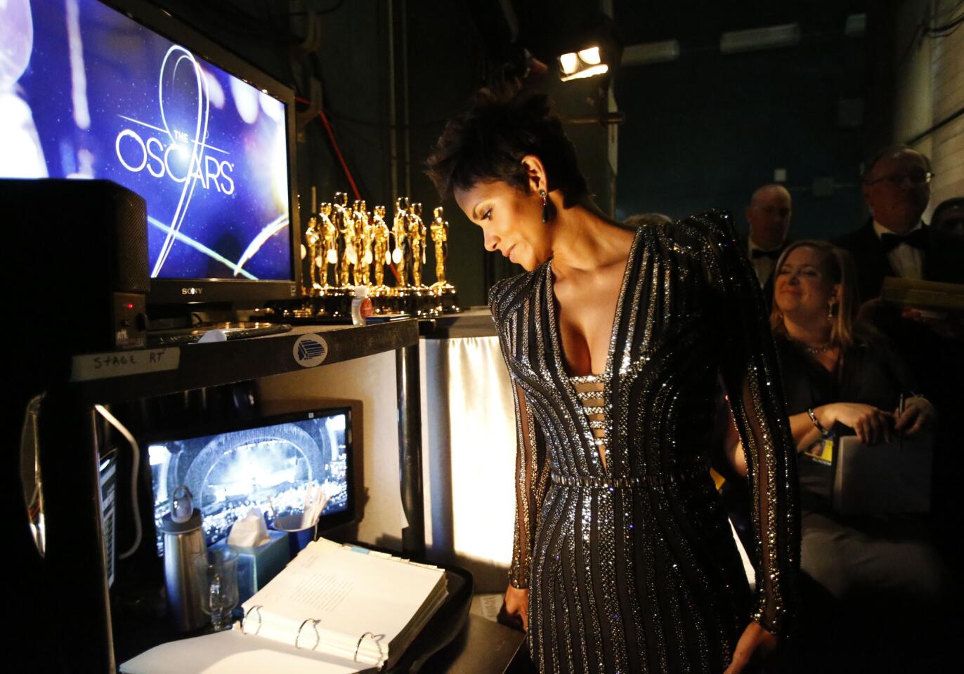 Moments backstage at the Oscars