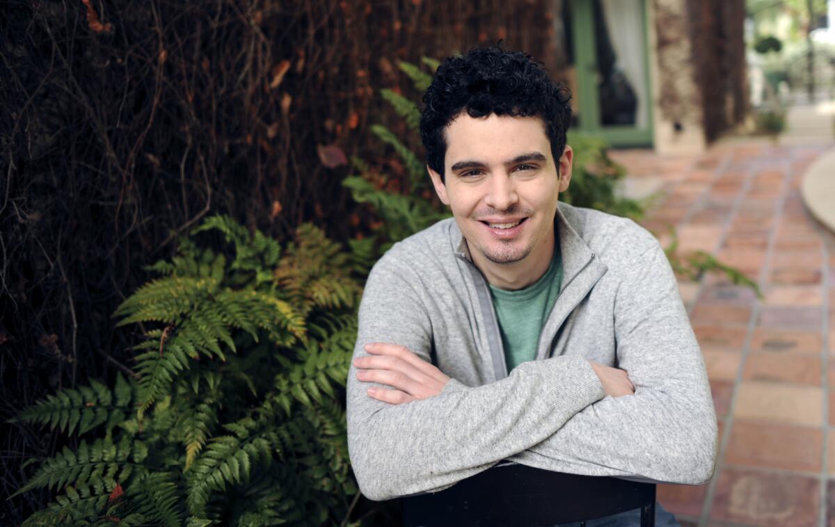 Director Damien Chazelle earlier this month near his house in Venice.
