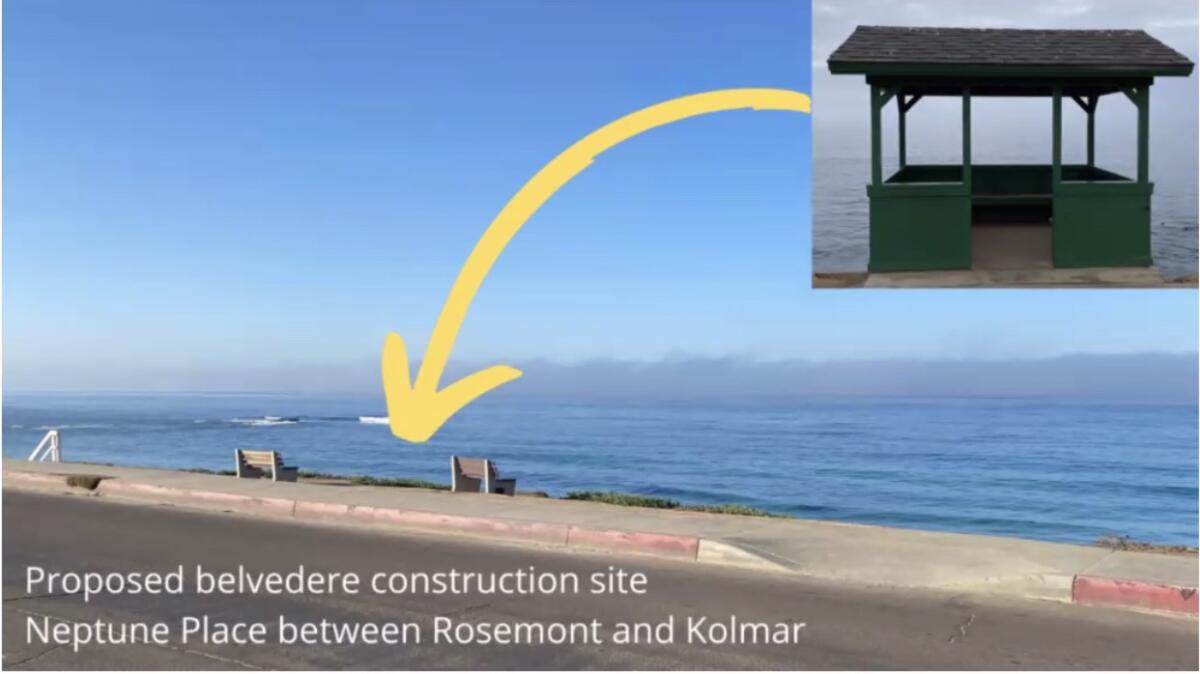 A belvedere proposed for Windansea Beach was recently approved by the La Jolla Community Planning Association.