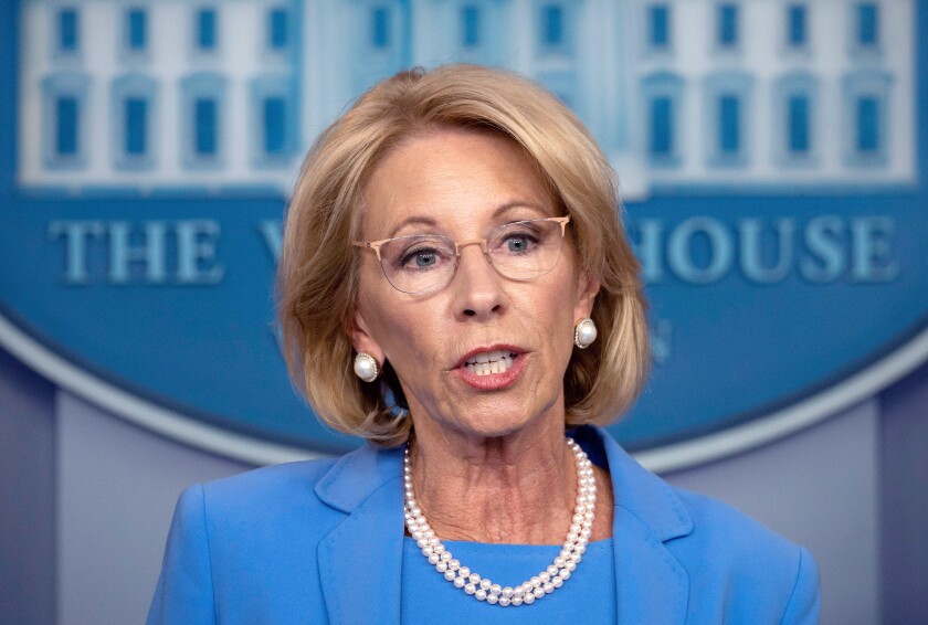 U.S. Secretary of Education Betsy DeVos