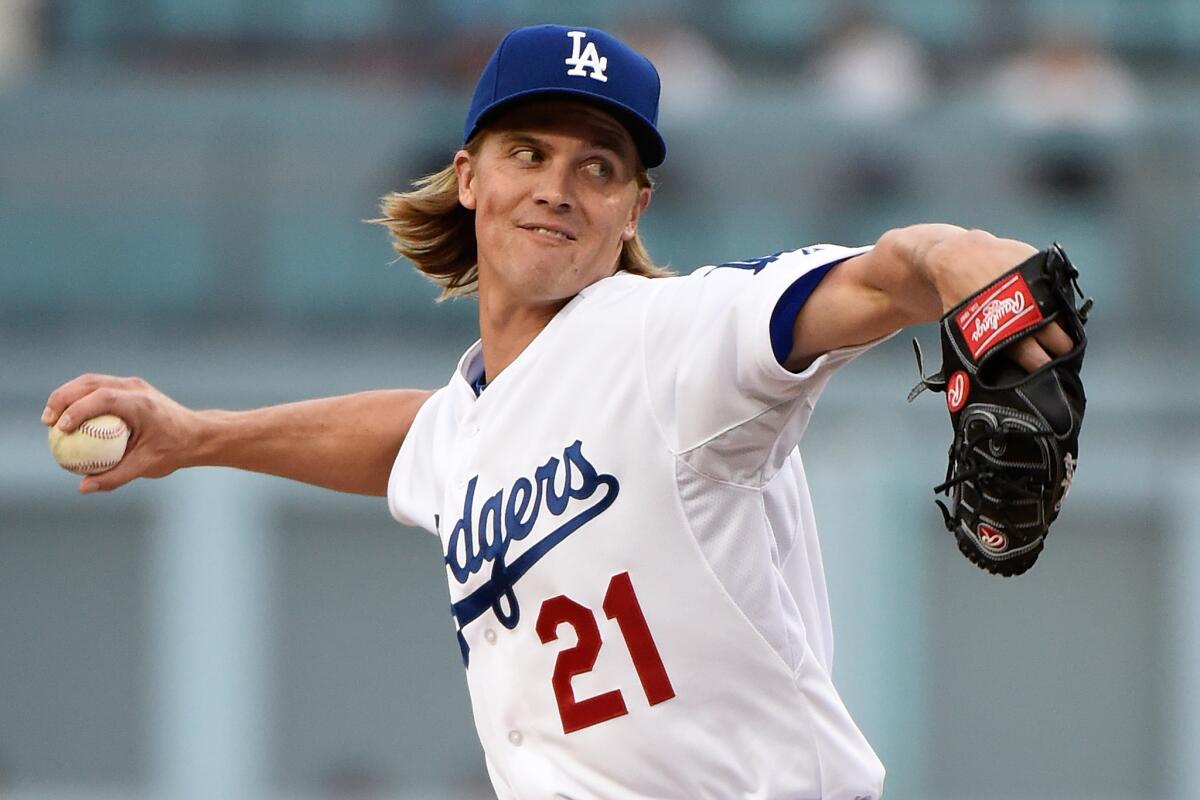 Dodgers starter Zack Greinke suffered his first loss in 15 consecutive starts, dating back to Aug. 9 of last season, Saturday against the Colorado Rockies.