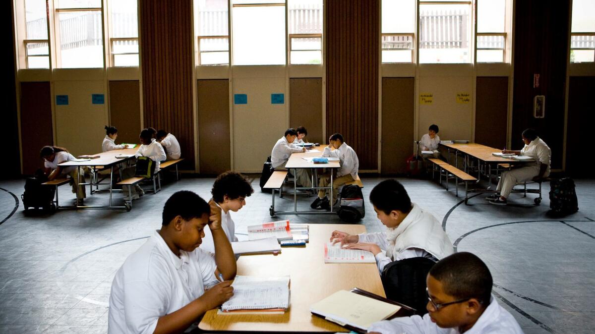 Students at the American Indian Public Charter School in Oakland, in a file photo from 2009.