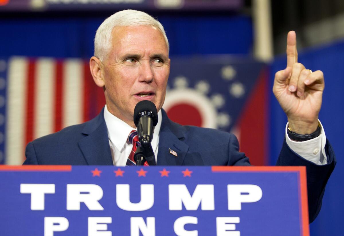 Indiana Gov. Mike Pence, the GOP vice presidential nominee, delivered an extraordinary rebuke of his running mate, Donald Trump, over recordings that emerged showing Trump making lewd remarks about women.
