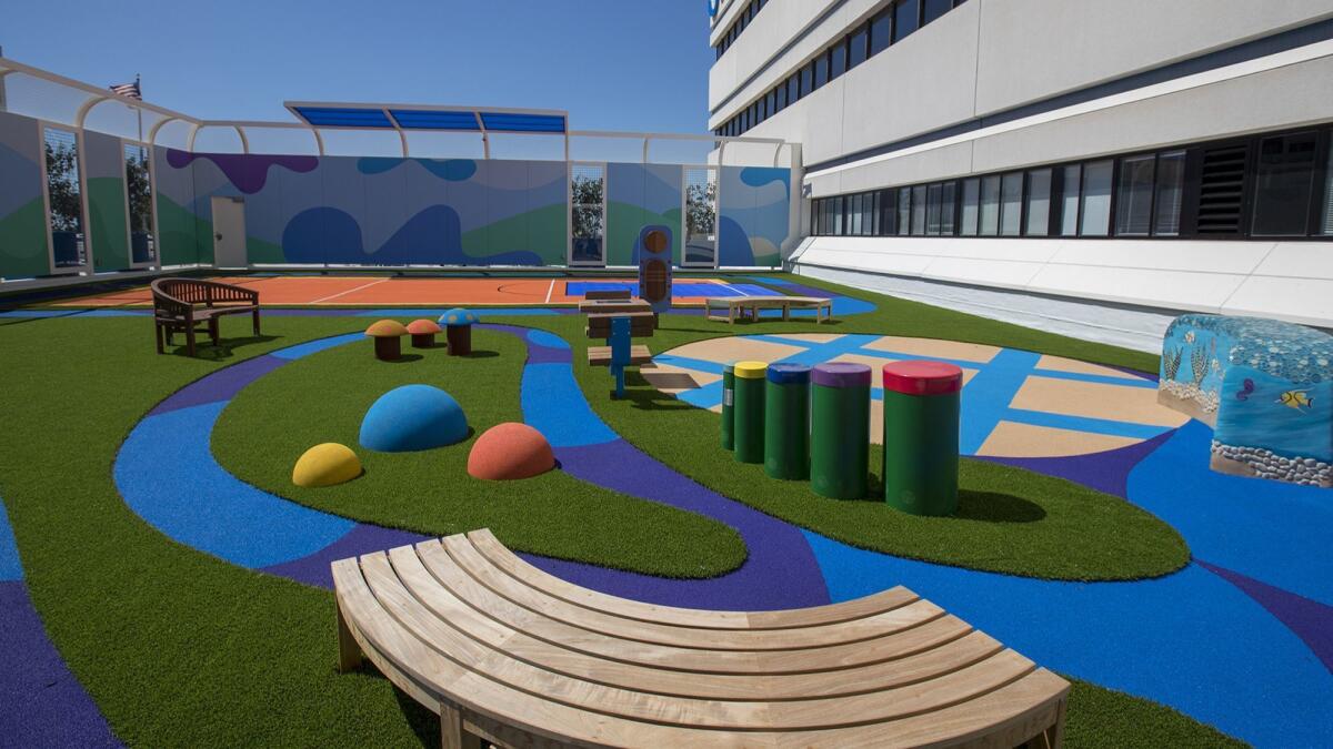 The playground at the new mental health inpatient center at Children's Hospital of Orange County.