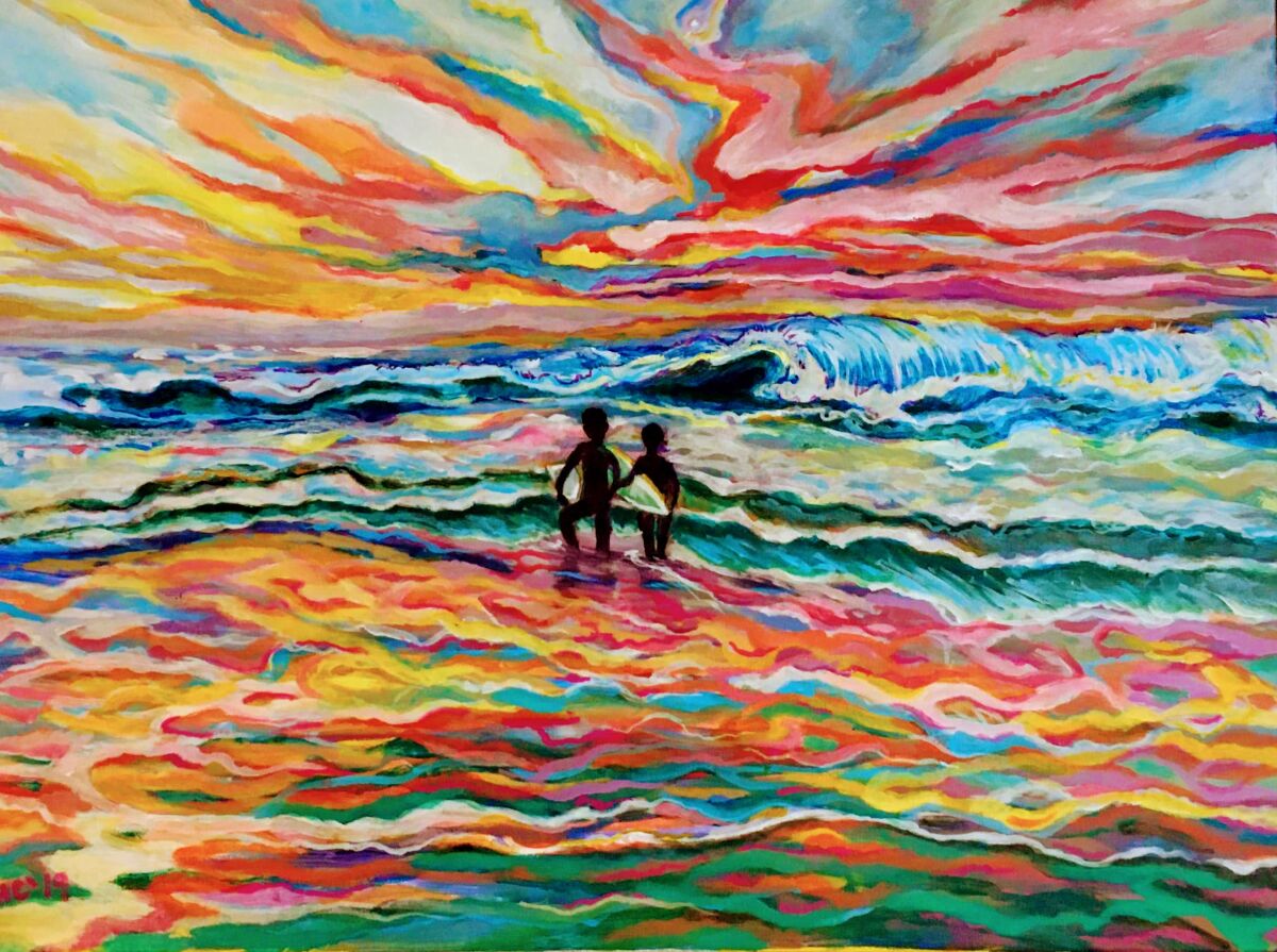 Painting of Sunset by Phoenix Coverley