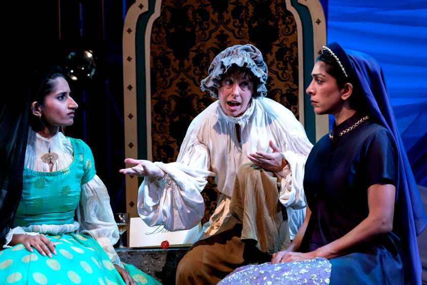Arasha, from left, E.M. Davis and Rachna Khata in Jaclyn Backhaus' play "Wives" at East West Players