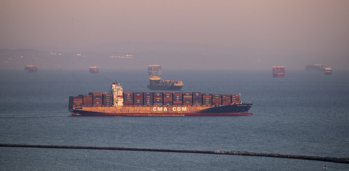 Ports of Los Angeles and Long Beach backup