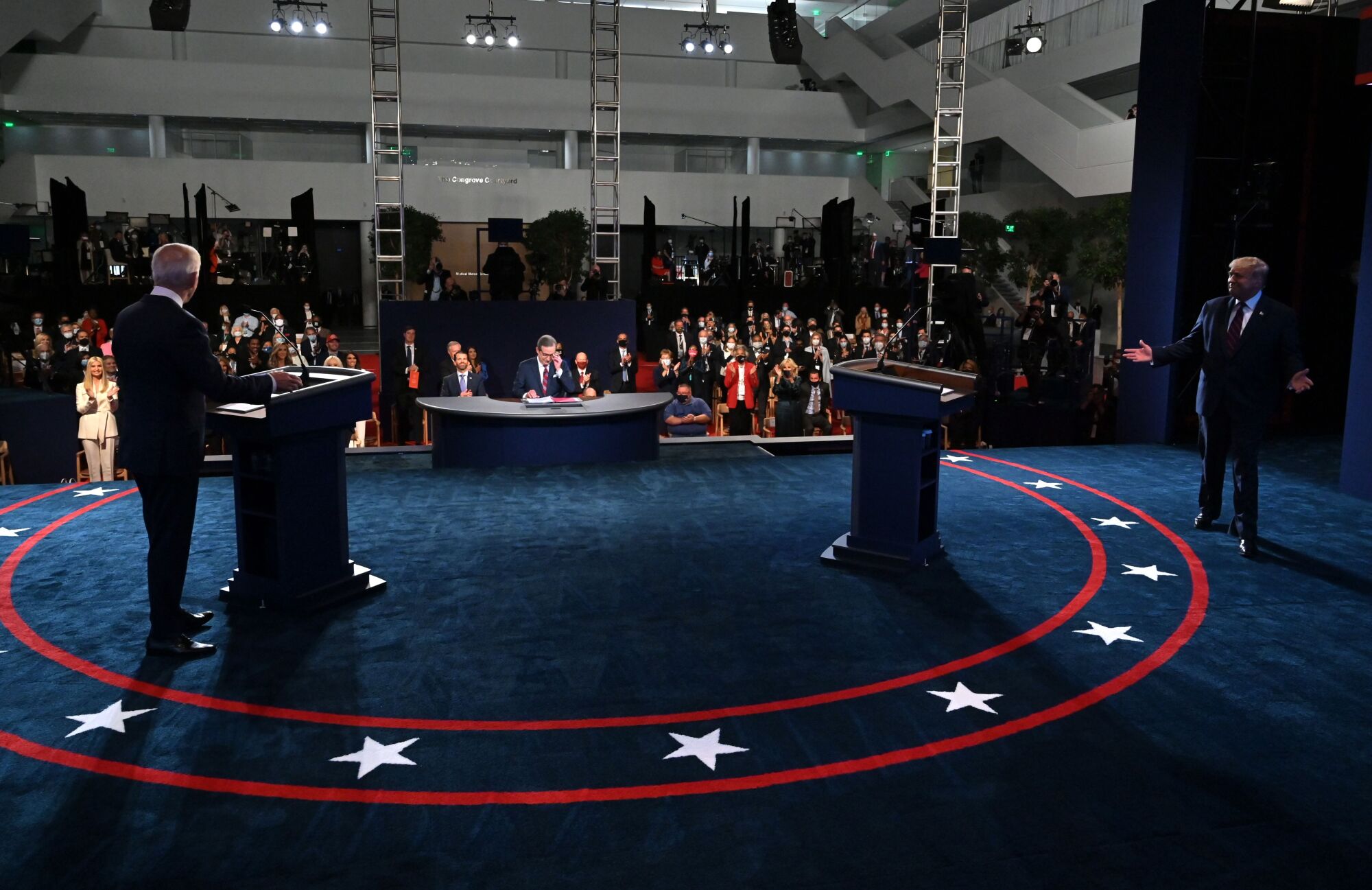 Joe Biden and President Trump on the debate stage