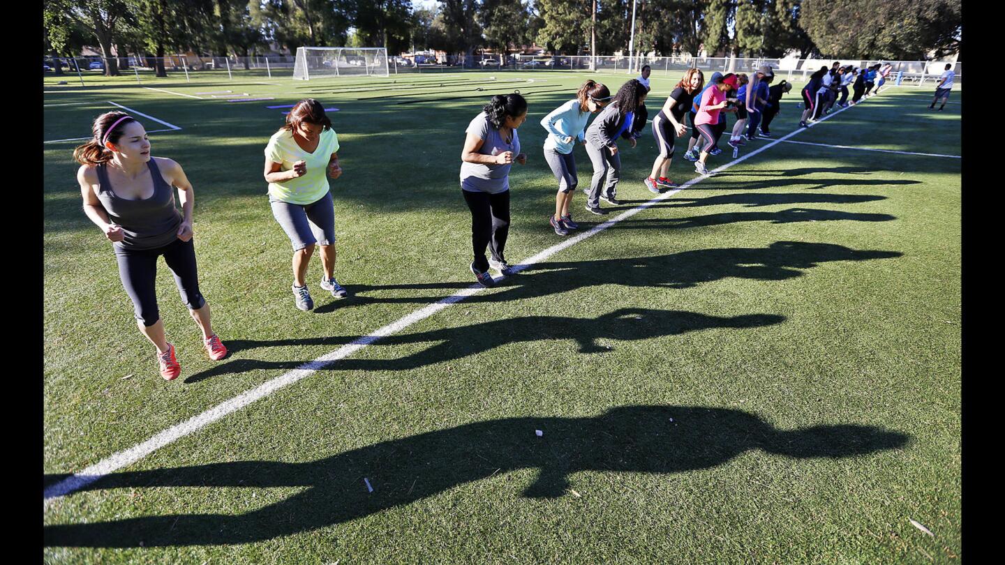 Exercising at Lanark Park