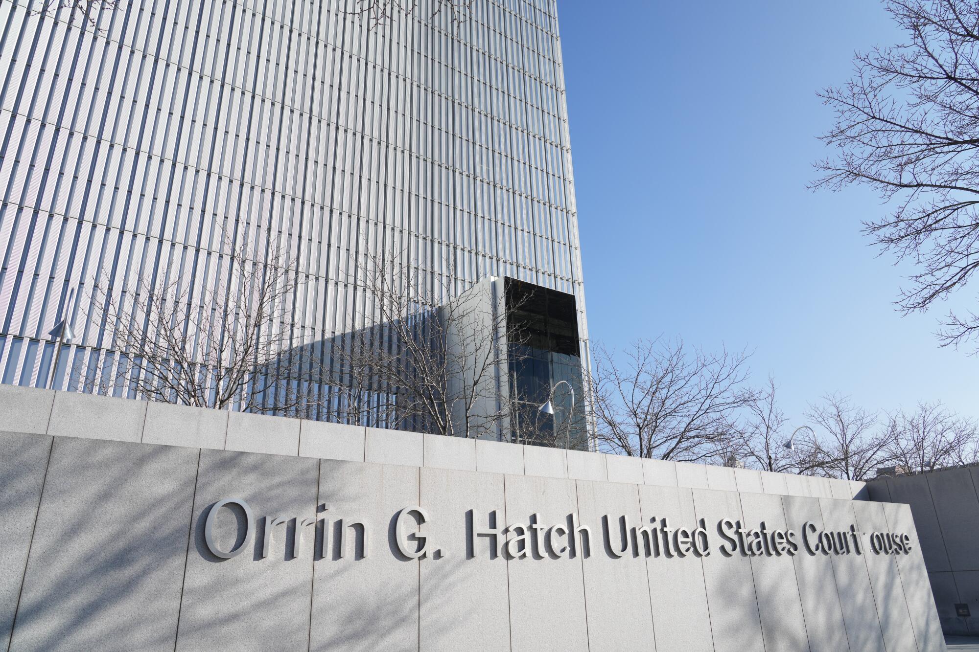 The Orrin G. Hatch federal courthouse in Salt Lake City.